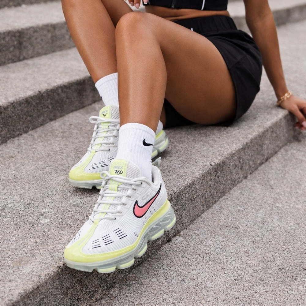 Nike VaporMax 360 in White and Neon Yellow